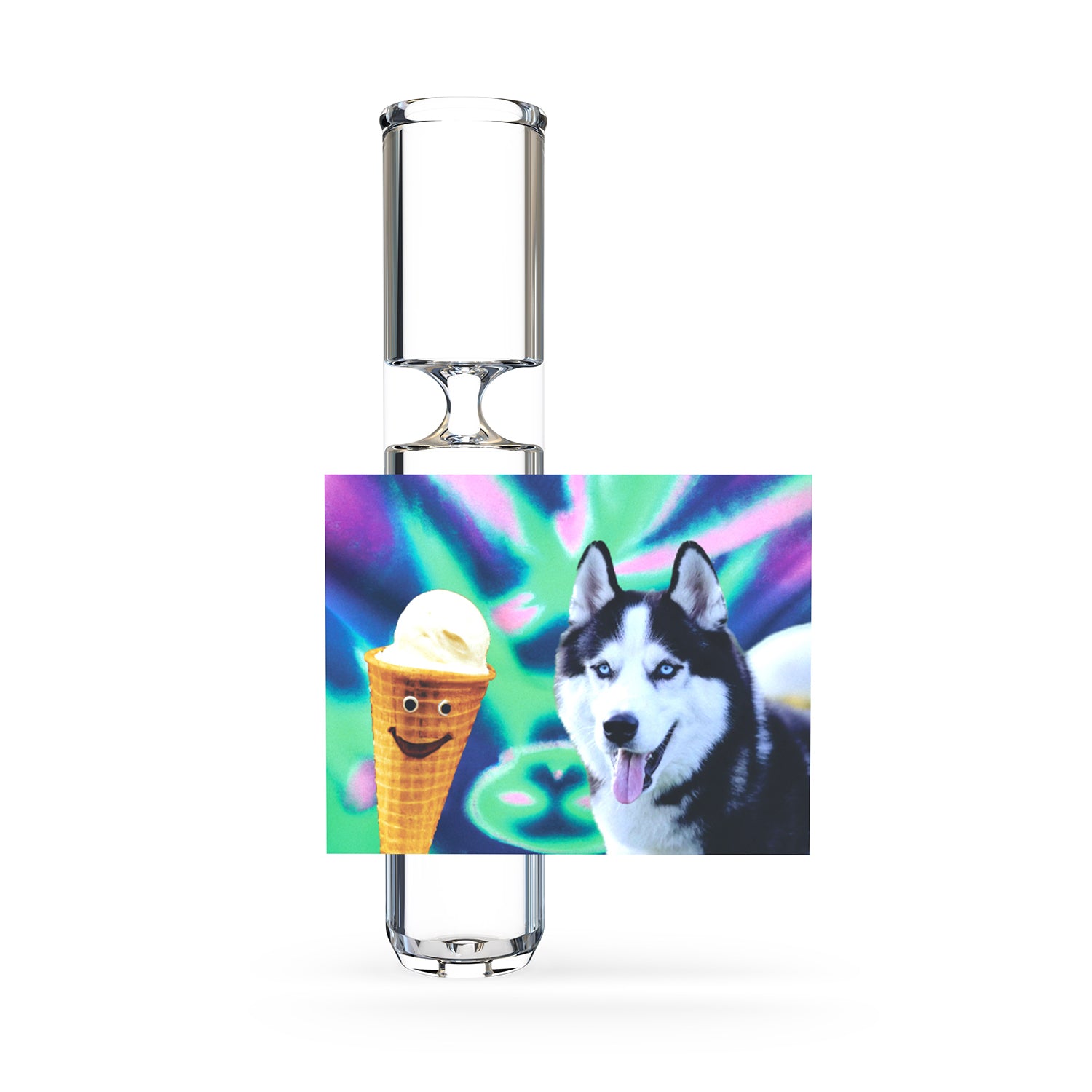 Weed pipe for dog lovers. Husky dog design one hitter